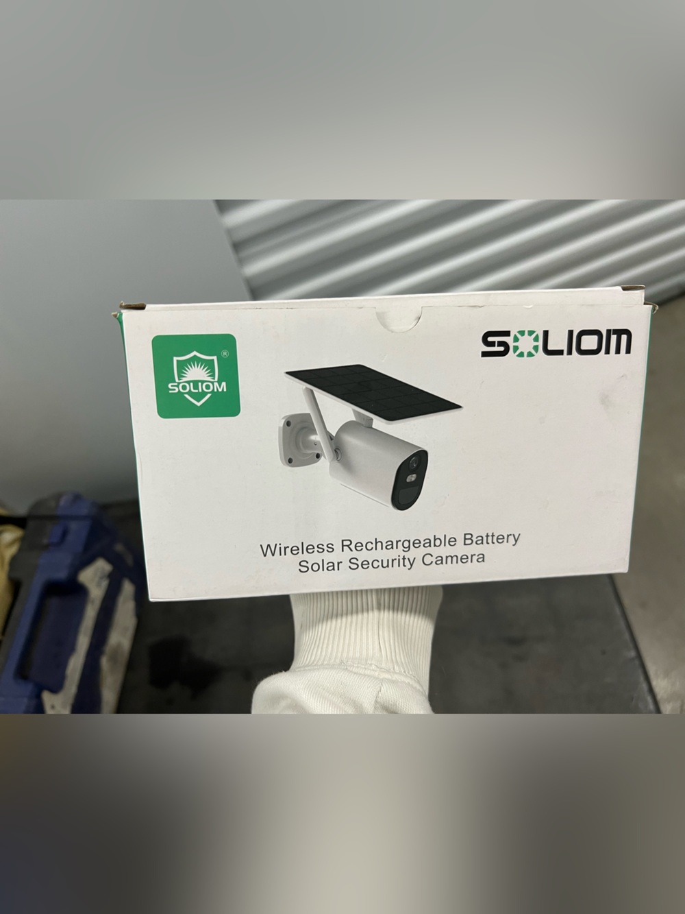 SOLIOM Solar Security Camera with Solar Panel - White